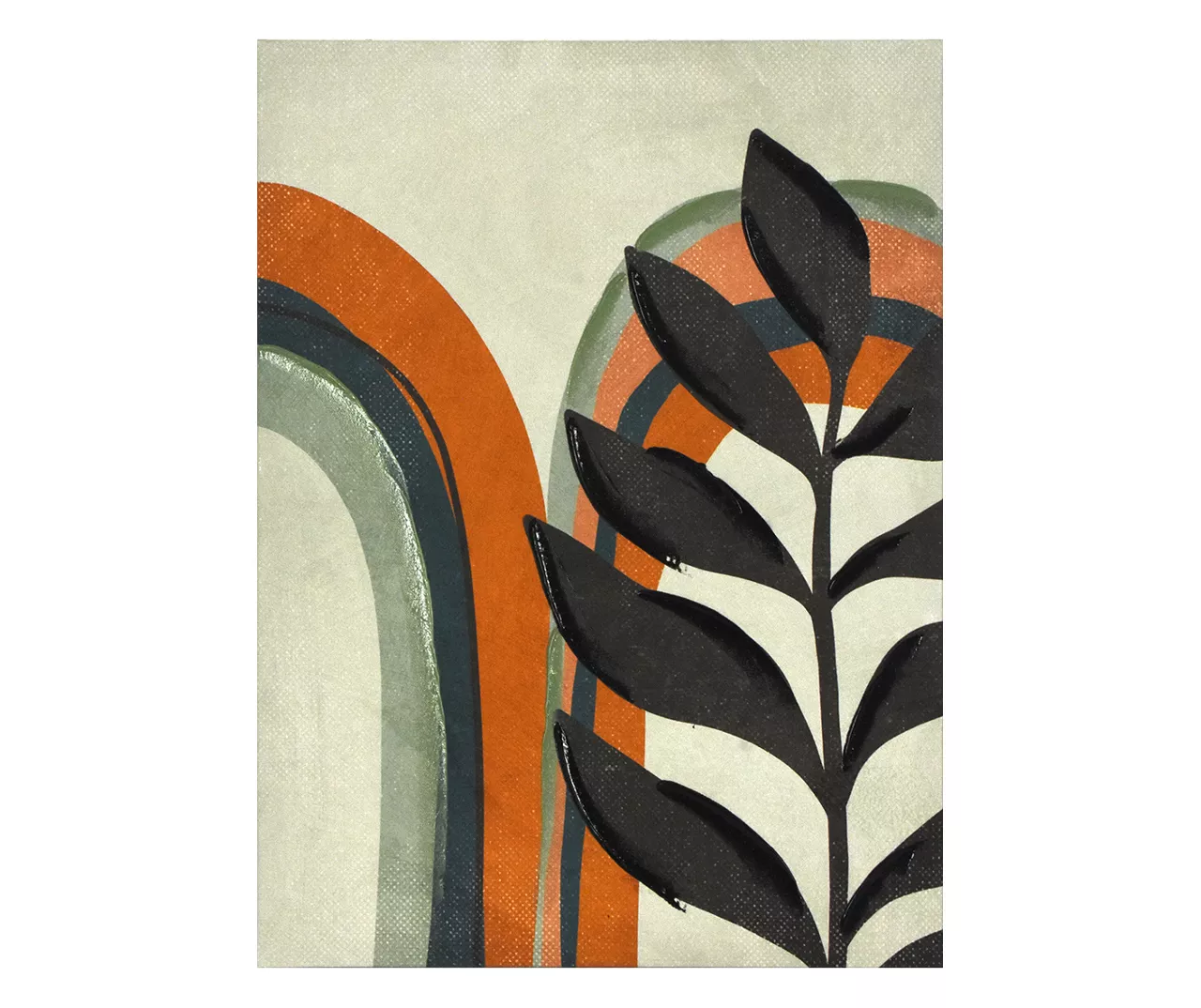 Boho Arch & Leaf Art Canvas, (12" X 16") 1 Boho Arch & Leaf Art Canvas, (12" X 16")