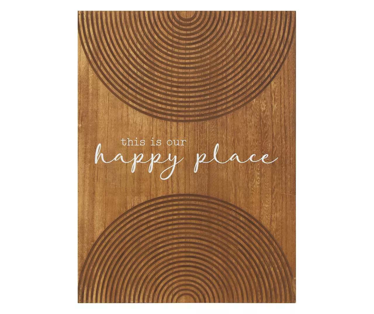 "Our Happy Place" Carve Circle Wall Decor 1 "Our Happy Place" Carve Circle Wall Decor