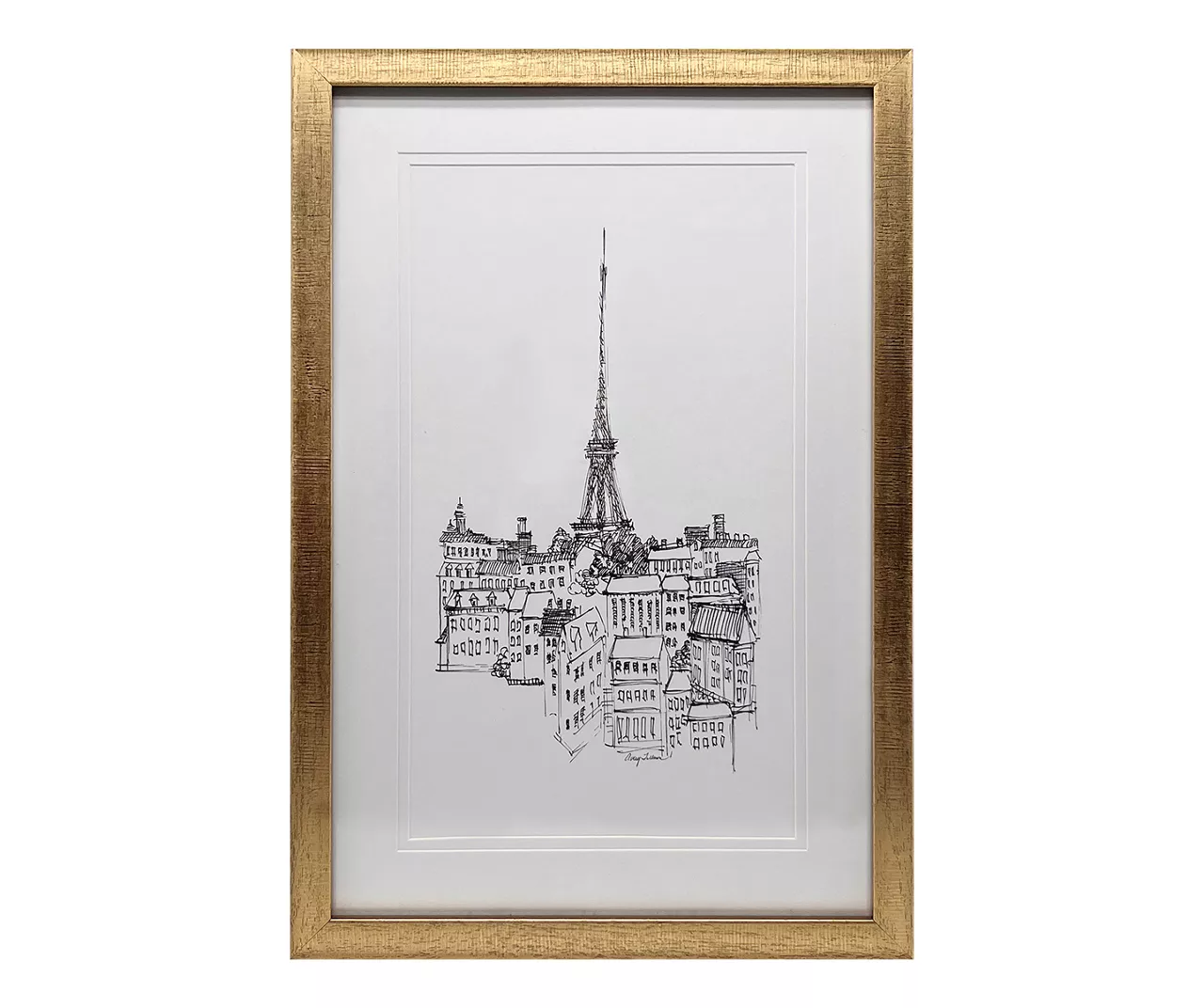 Eiffel Tower Sketch Framed Art, (11.5" X 17.5") 1 Eiffel Tower Sketch Framed Art, (11.5" X 17.5")