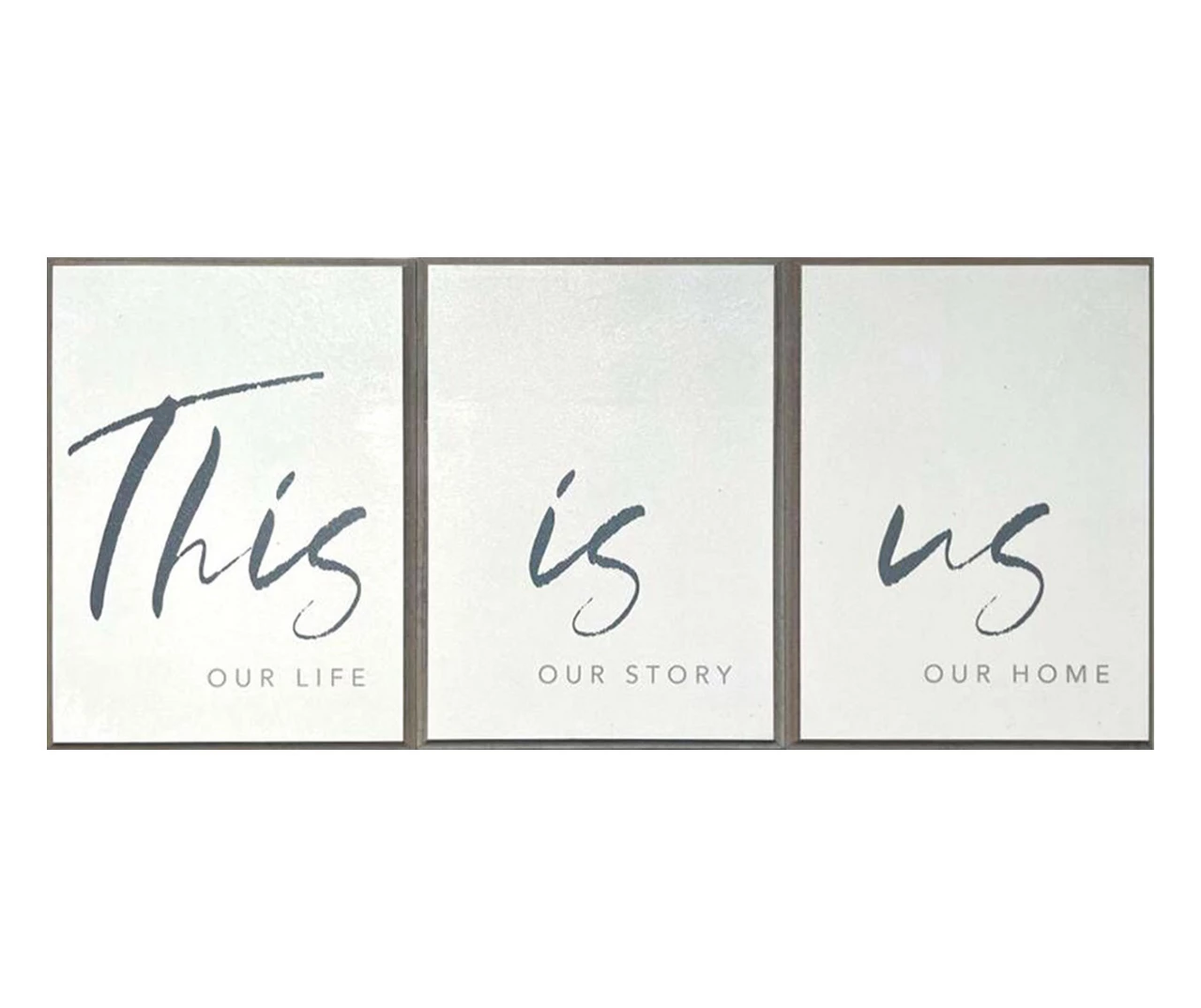 "This Is Us" 3-Piece Framed Art Set, (7.12" X 9.5") 1 "This Is Us" 3-Piece Framed Art Set, (7.12" X 9.5")