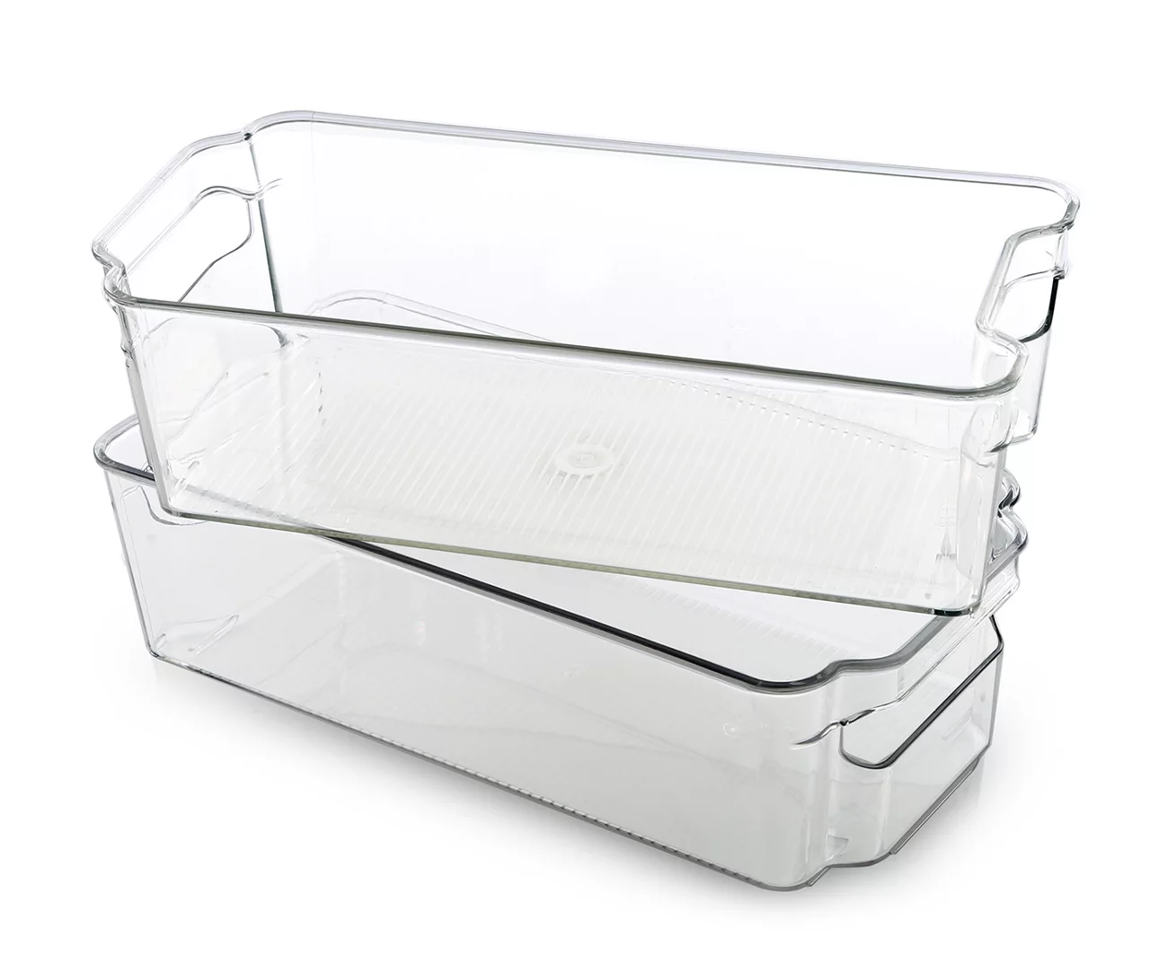 Bino Clear Stacker Storage Bins, 2-Pack 1 Bino Clear Stacker Storage Bins, 2-Pack