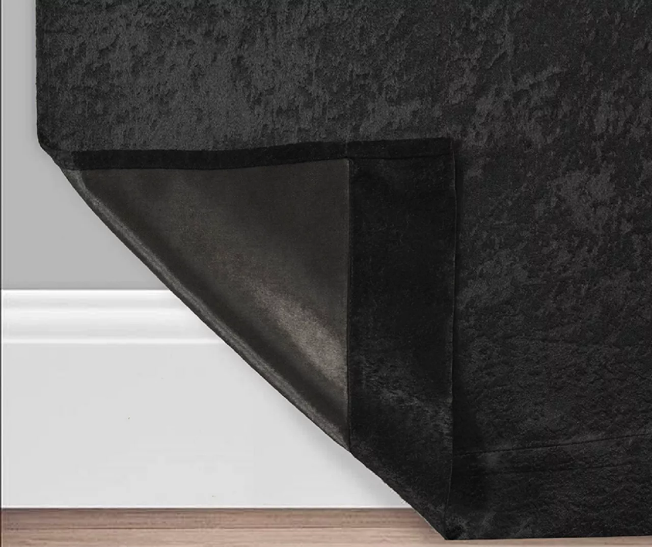 Black Velvet Abstract Blackout Grommet Curtain Panel Pair, (84") 3 Black Velvet Abstract Blackout Grommet Curtain Panel Pair, (84") - Image 3