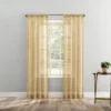 Tinsley Gold Boucle Light-Filtering Rod Pocket Curtain Panel, (84")
