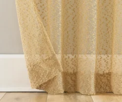 Tinsley Gold Boucle Light-Filtering Rod Pocket Curtain Panel, (84") 9 Tinsley Gold Boucle Light-Filtering Rod Pocket Curtain Panel, (84") -Cuisinart Store 810660793 A0 4