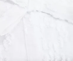 Frisco White Lattice Tie-Up Sheer Rod Pocket Curtain Panel, (63") -Cuisinart Store 810660803 A8 1