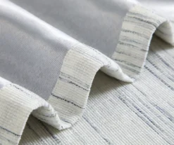 Gray Stripe Chenille Grommet Curtain Panel Pair With Blackout Lining, (84") -Cuisinart Store 810663877 A5 3