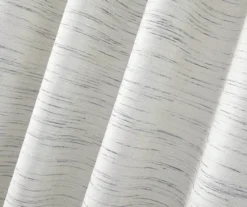 Gray Stripe Chenille Grommet Curtain Panel Pair With Blackout Lining, (84") -Cuisinart Store 810663877 A8 4