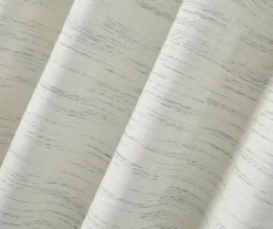 Aqua Stripe Chenille Grommet Curtain Panel Pair With Blackout Lining, (84") -Cuisinart Store 810663878 A8 4