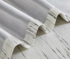 Black Stripe Chenille Grommet Curtain Panel Pair With Blackout Lining, (84") 7 Black Stripe Chenille Grommet Curtain Panel Pair With Blackout Lining, (84") -Cuisinart Store 810663879 A5 3