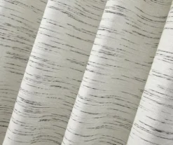 Black Stripe Chenille Grommet Curtain Panel Pair With Blackout Lining, (84") 8 Black Stripe Chenille Grommet Curtain Panel Pair With Blackout Lining, (84") -Cuisinart Store 810663879 A8 4