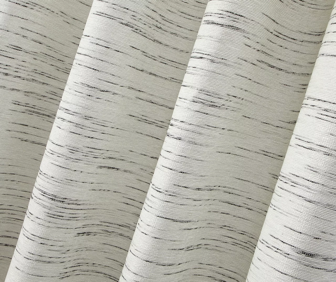 Black Stripe Chenille Grommet Curtain Panel Pair With Blackout Lining, (84") 4 Black Stripe Chenille Grommet Curtain Panel Pair With Blackout Lining, (84") - Image 4