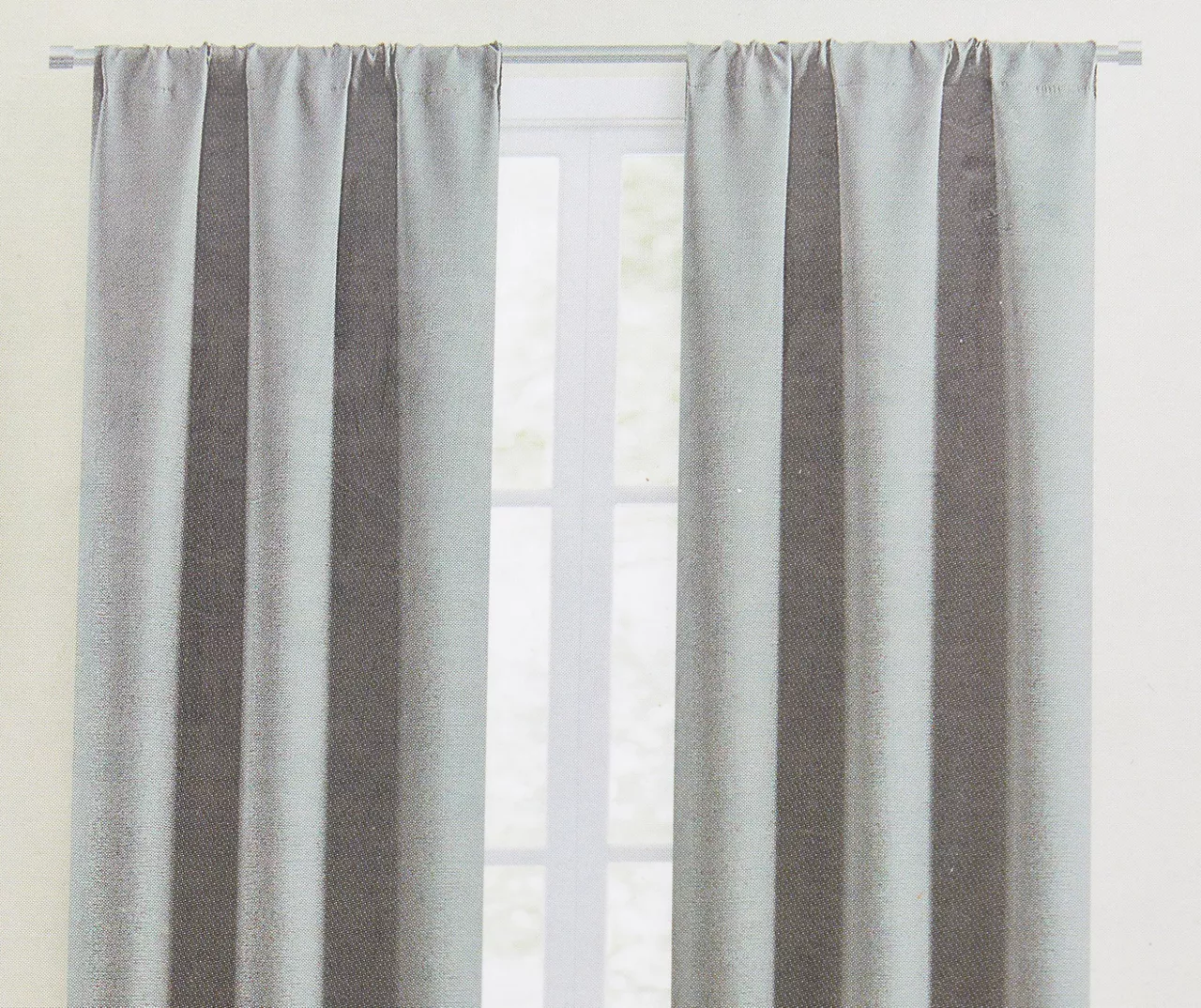 Charcoal Blackout Rod Pocket Curtain Panel, (63") 2 Charcoal Blackout Rod Pocket Curtain Panel, (63") - Image 2