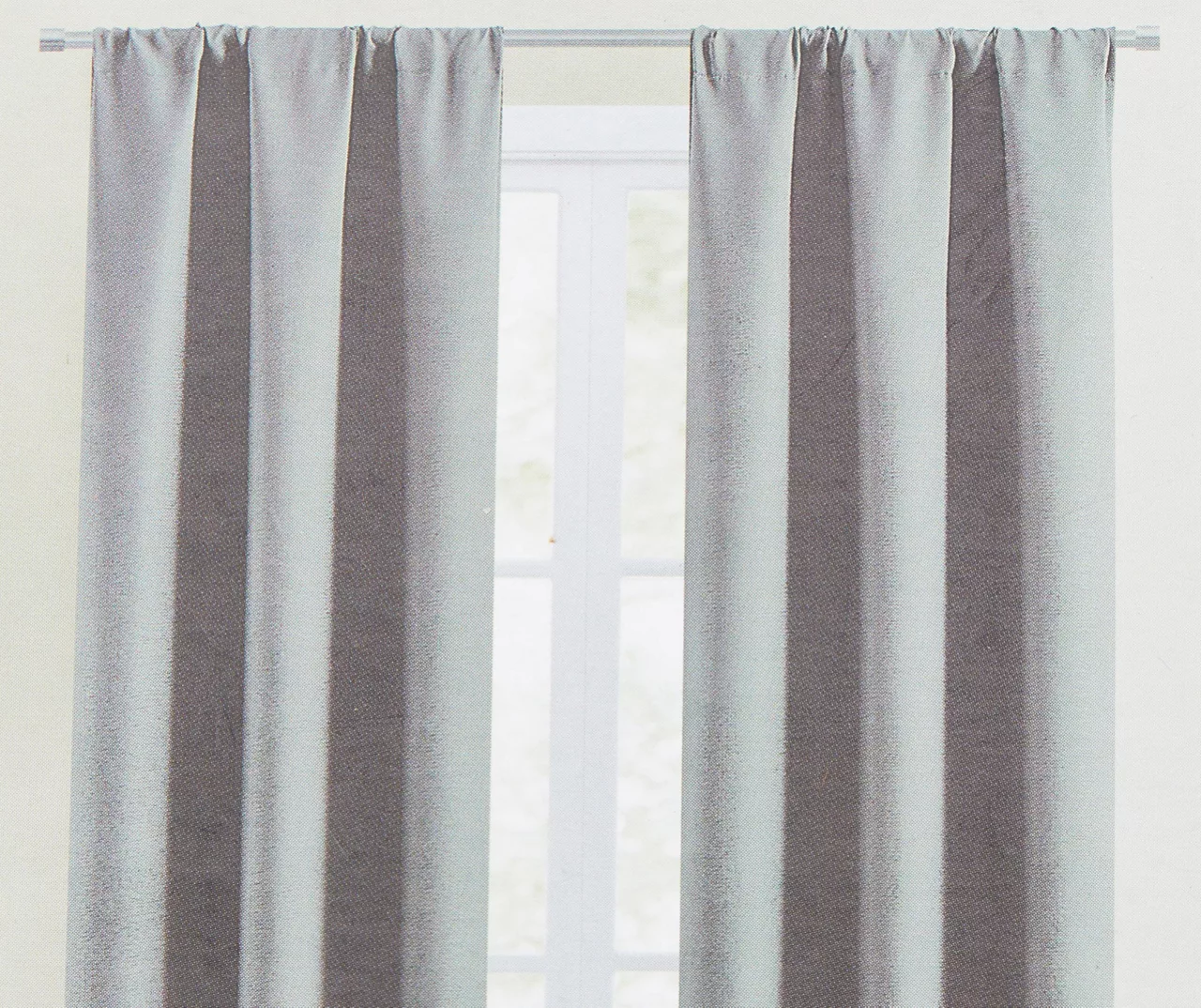 Charcoal Blackout Rod Pocket Curtain Panel, (84") 2 Charcoal Blackout Rod Pocket Curtain Panel, (84") - Image 2