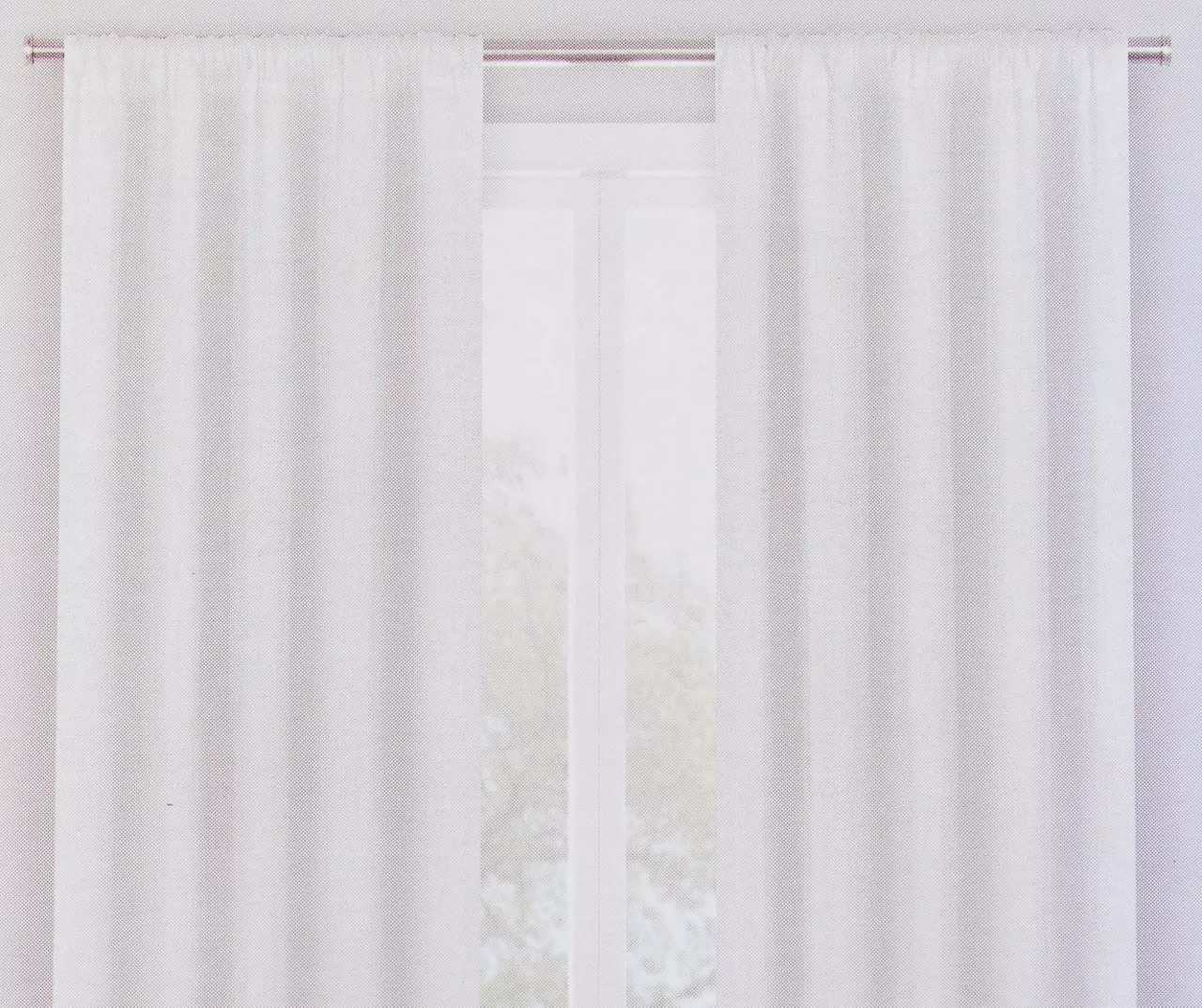 Benley White Blackout Rod Pocket Curtain Panel Pair, (63") 2 Benley White Blackout Rod Pocket Curtain Panel Pair, (63") - Image 2