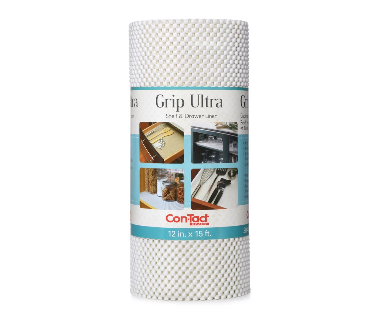 White Extra Thick Grip Ultra Shelf & Drawer Liner, (12" X 15') 1 White Extra Thick Grip Ultra Shelf & Drawer Liner, (12" X 15')