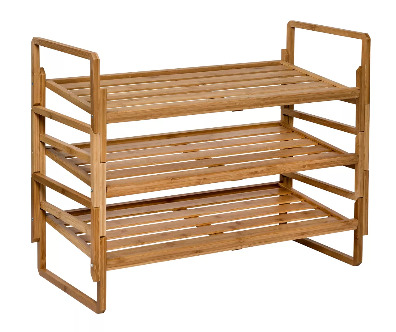 Natural Bamboo 3-Tier Nesting Shoe Rack 1 Natural Bamboo 3-Tier Nesting Shoe Rack