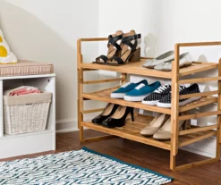 Natural Bamboo 3-Tier Nesting Shoe Rack 8 Natural Bamboo 3-Tier Nesting Shoe Rack -Cuisinart Store 810669500 A0 4
