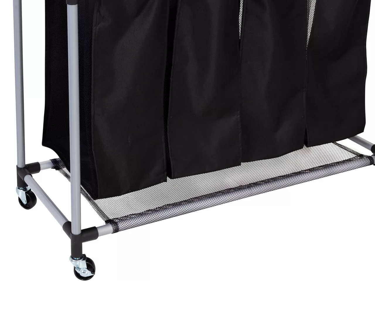 Black Deluxe Mesh Quad Laundry Sorter 4 Black Deluxe Mesh Quad Laundry Sorter - Image 4