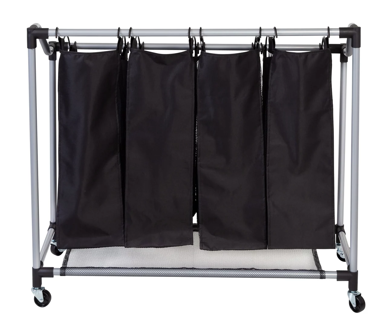 Black Deluxe Mesh Quad Laundry Sorter 5 Black Deluxe Mesh Quad Laundry Sorter - Image 5