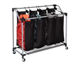Black Deluxe Mesh Quad Laundry Sorter 18 Black Deluxe Mesh Quad Laundry Sorter -Cuisinart Store 810669662 A0 9