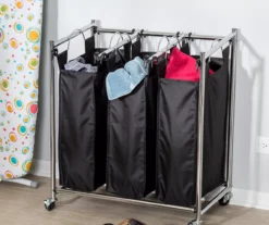 Black Easy Load Triple Laundry Sorter -Cuisinart Store 810669663 A0 5