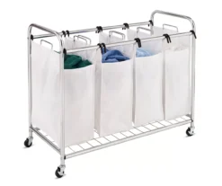 Chrome & White Quad Laundry Sorter 8 Chrome & White Quad Laundry Sorter -Cuisinart Store 810669664 A0 4