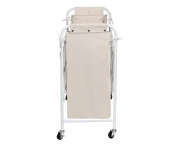 White Collapsible Accordion Triple Laundry Sorter -Cuisinart Store 810669665 A0 3