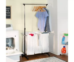 Chrome & Black Adjustable Hamper & Garment Rack -Cuisinart Store 810669667 A0 5