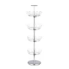 Chrome 4-Tier 24-Pair Revolving Shoe Tree