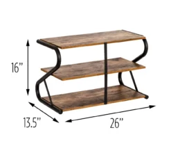Black & Brown Z-Frame 3-Tier Wood Shoe Rack 9 Black & Brown Z-Frame 3-Tier Wood Shoe Rack -Cuisinart Store 810669671 A0 5