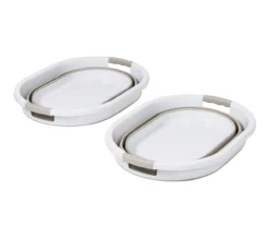 Warm Gray & White Collapsible Laundry Baskets, 2-Pack -Cuisinart Store 810669673 A0 5