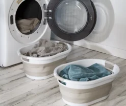 Warm Gray & White Collapsible Laundry Baskets, 2-Pack -Cuisinart Store 810669673 A0 7