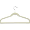 White Slim-Profile Non-Slip Velvet Hangers, 50-Pack