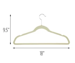 White Slim-Profile Non-Slip Velvet Hangers, 50-Pack -Cuisinart Store 810669676 A0 4