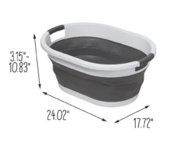 Dark Gray & White Collapsible Laundry Baskets, 2-Pack -Cuisinart Store 810669677 A0 10