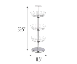 Chrome 3-Tier 18-Pair Revolving Shoe Tree -Cuisinart Store 810669681 A0 4