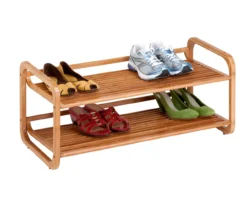 Natural Bamboo 2-Tier Shoe Rack 8 Natural Bamboo 2-Tier Shoe Rack -Cuisinart Store 810669682 A0 4