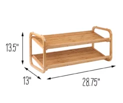 Natural Bamboo 2-Tier Shoe Rack 9 Natural Bamboo 2-Tier Shoe Rack -Cuisinart Store 810669682 A0 5