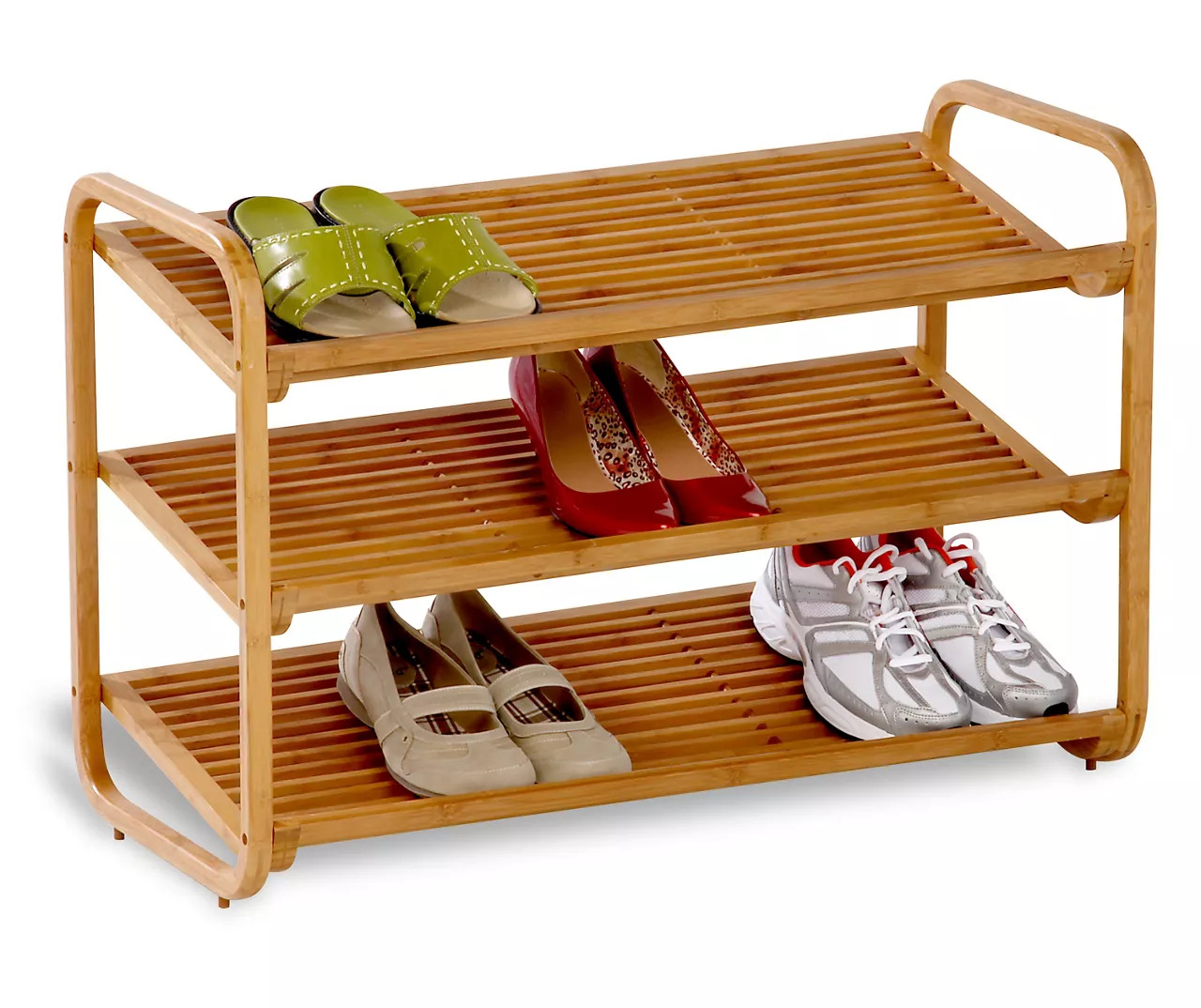 Natural Bamboo 3-Tier Shoe Rack 2 Natural Bamboo 3-Tier Shoe Rack - Image 2