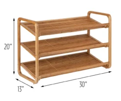 Natural Bamboo 3-Tier Shoe Rack 5 Natural Bamboo 3-Tier Shoe Rack -Cuisinart Store 810669685 A0 3