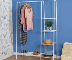 White A-Frame Freestanding Closet With Rack & Shelves 13 White A-Frame Freestanding Closet With Rack & Shelves -Cuisinart Store 810669686 A0 6
