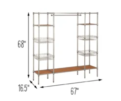 Silver & Brown Box-Frame Freestanding Closet With Shelves -Cuisinart Store 810669687 A0 4