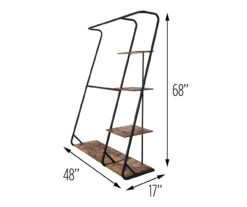 Black & Brown Z-Frame Double-Rod Freestanding Closet With Shelves -Cuisinart Store 810669689 A0 3