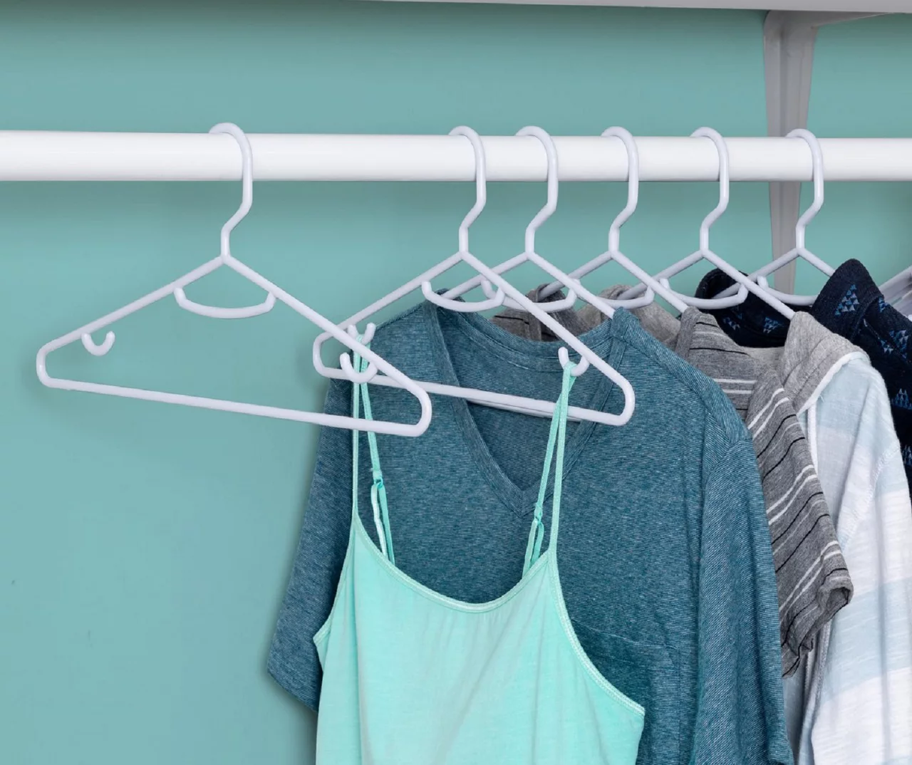 White Recycled Plastic Hangers, 60-Pack 1 White Recycled Plastic Hangers, 60-Pack