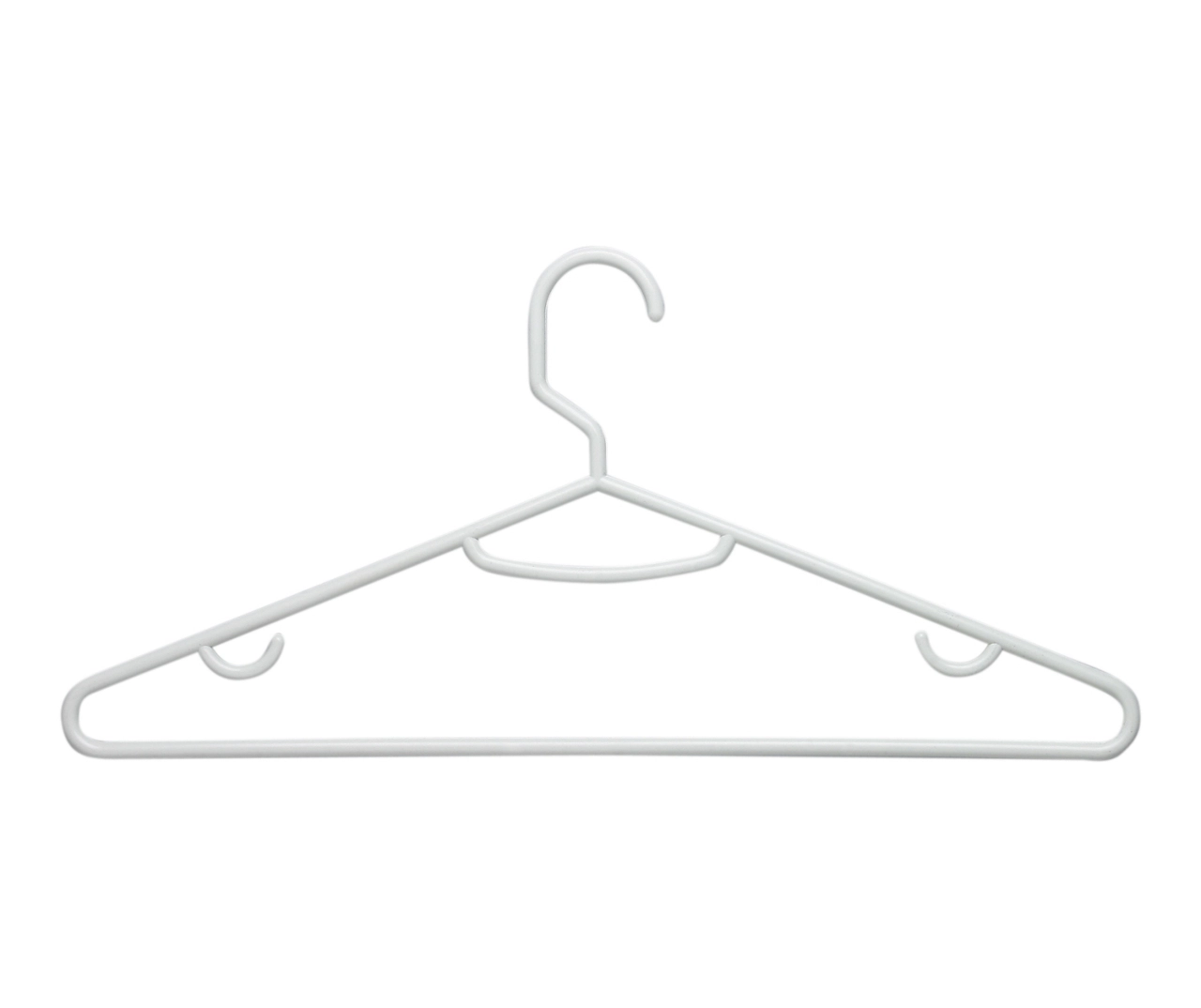 White Recycled Plastic Hangers, 60-Pack 2 White Recycled Plastic Hangers, 60-Pack - Image 2