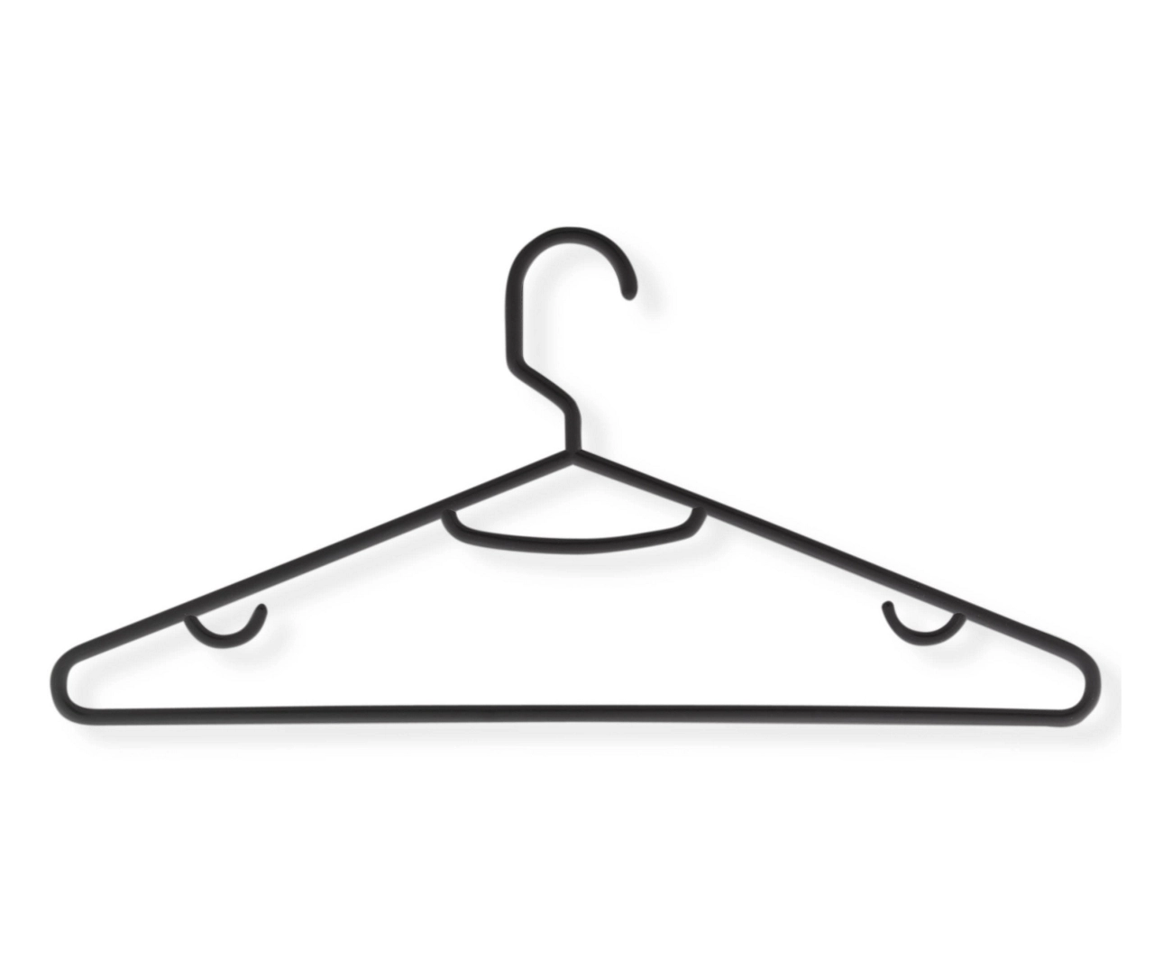 Black Plastic Hangers, 15-Pack 1 Black Plastic Hangers, 15-Pack
