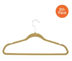 Tan Slim-Profile Non-Slip Velvet Hangers, 50-Pack -Cuisinart Store 810669696 A0 5