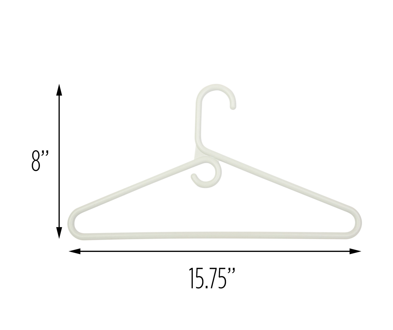 White Heavy-Duty Tubular Hangers, 3-Pack 3 White Heavy-Duty Tubular Hangers, 3-Pack - Image 3