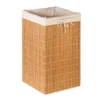Bamboo Wicker Laundry Hamper With Canvas Lining
