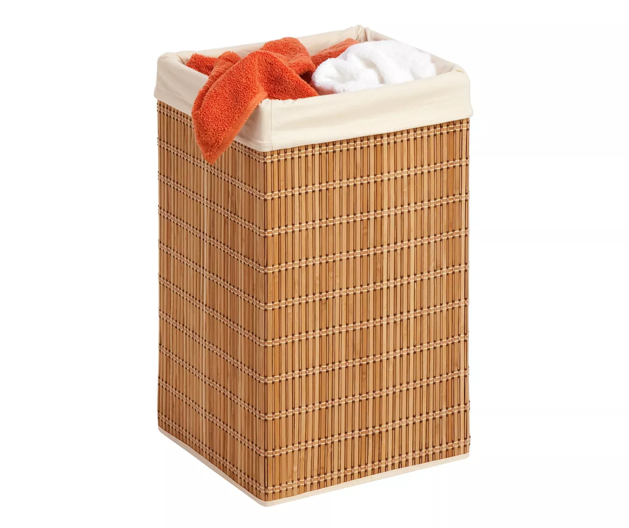 Bamboo Wicker Laundry Hamper With Canvas Lining 4 Bamboo Wicker Laundry Hamper With Canvas Lining - Image 4